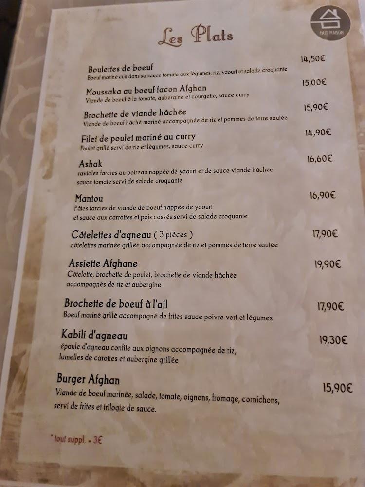 A Kaboul - Menu Image 3